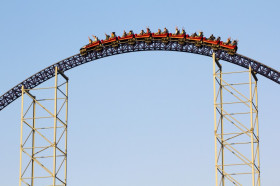 kinetic friction roller coaster